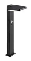 RABALUX Lasset, solarna podna, aluminium crna, LED 4,4W, 200lm, (bez dif. 600lm), 4000K, visina 50cm, PIR motion sensor, light sensor: 8-12m, 110°, dimmable with switch, battery: 3,7V 2200mAh, ideal operating temperature: -20°C/+60°C, IP54