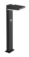 RABALUX Lasset, solarna podna, aluminium crna, LED 4,4W, 200lm, (bez dif. 600lm), 4000K, visina 50cm, PIR motion sensor, light sensor: 8-12m, 110°, dimmable with switch, battery: 3,7V 2200mAh, ideal operating temperature: -20°C/+60°C, IP54