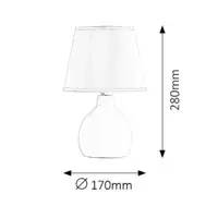 RABALUX Ingrid keramicka stona lampa E14 tamno crvena