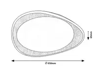 RABALUX Tamino, plafonjera, LED 24W 4000K 45cm drvo/plastika