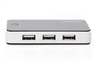 DIGITUS USB hub 2.0 7 porta sivi