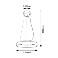 RABALUX Ceilo, LED visilica 38W 3000K-6500K, 3150-3800lm IP20