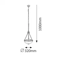 RABALUX Marlene Visilica E27 2x60W bronza