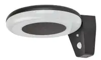 RABALUX Certovo spoljna solarna zidna lampa crna aluminijumska 4000K 360lm