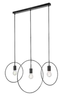 RABALUX Dilara, mat crna metalna visilica, E27 3x40W, IP20