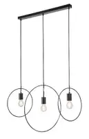 RABALUX Dilara, mat crna metalna visilica, E27 3x40W, IP20