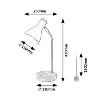 RABALUX Fidel, plafonska lampa, E27 / 2x max. 25W