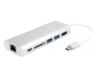 LINKOM HUB tip C to HDMI/USB 3.0/SD/Tip C/RJ45