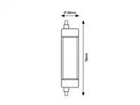 RABALUX LED sijalica R7S, 8W, 990lm, 2700K, dimabilna