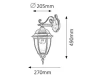 RABALUX Toronto spoljna zidna lampa 100W staro zlatoIP44