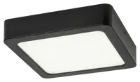 RABALUX Shaun, nadgradni LED panel crni 17W 1500lm 4000K, cetvrtast 17x17cm