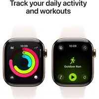 APPLE Watch S11 Cellular 42mm Gold Titanium Case with Light Blush Sport Band - S/M mf8w4rk/a