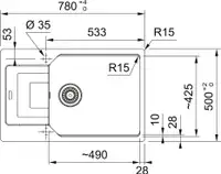 FRANKE-D UBG 611-78 XL A 114.0682.570 crna