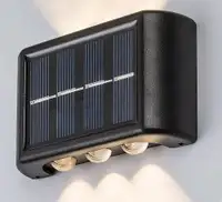 RABALUX Kangton: spoljna solarna crna plasticna lampa 8lm 3000K