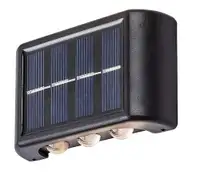 RABALUX Kangton: spoljna solarna crna plasticna lampa 8lm 3000K
