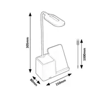 RABALUX Cerie, stona crna, wireless punjac za mobilni, dimabilna, LED 3000-6500K