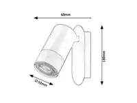 RABALUX Zircon, unutrašnja metal zidna lampa spot, 1xGU10