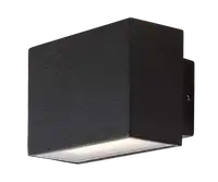 RABALUX Mataro, LED spoljna zidna crna aluminium/staklena maska, LED 7W, 430lm, (bez stakla: 800lm), 4000K