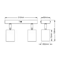 OSRAM LED Spot lampa Elemental 2XGU10,bela