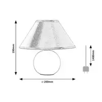 RABALUX Ariel, unutrašnja keramicka stona lampa, braon, E14 G45 1xM