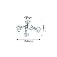 RABALUX Holly plafonska lampa 3x40W bez sijalice