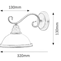 RABALUX Elisett zidna lampa E27 1x60W bronza