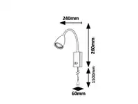 RABALUX Mika spot, GU10 MAX 25W crna
