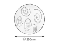 RABALUX Spiral plafonjera D25 E27 60W belo