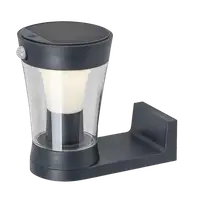 RABALUX Angers, spoljna solarna zidna, siva, providna plastika, LED 3W, 300lm/450lm, 4000K