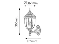 RABALUX Nizza spoljna zidna lampa E27 60W staro zlato IP43