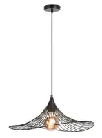 RABALUX Sombero, mat crna metalna visilica E27 1x60W, D50cm, H150cm IP20