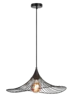 RABALUX Sombero, mat crna metalna visilica E27 1x60W, D50cm, H150cm IP20