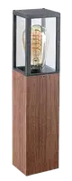 RABALUX Wales spoljna podna lampa aluminijum crna drvo stakleni abazur E27 60W bez sijalice