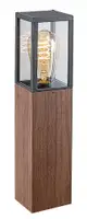 RABALUX Wales spoljna podna lampa aluminijum crna drvo stakleni abazur E27 60W bez sijalice