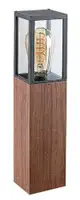 RABALUX Wales spoljna podna lampa aluminijum crna drvo stakleni abazur E27 60W bez sijalice