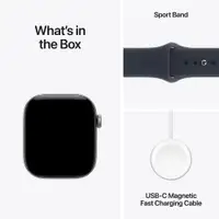 APPLE Watch S12 GPS 42mm Space Grey Aluminium Case with Navy Blue Sport Band - M/L mje94wf/a