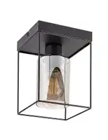 RABALUX Cedvik, crna metalna plafonska lampa , E27 1x25W, IP20