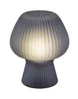 RABALUX Vinelle, stona stakle lampa siva/dimljeno staklo E14, visina 18,5cm, tekstilni kabal sa prekidacem