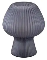 RABALUX Vinelle, stona stakle lampa siva/dimljeno staklo E14, visina 18,5cm, tekstilni kabal sa prekidacem