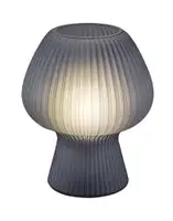 RABALUX Vinelle, stona stakle lampa siva/dimljeno staklo E14, visina 18,5cm, tekstilni kabal sa prekidacem