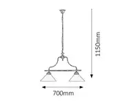 RABALUX Marian Visilica E27 2x60W bronza