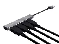 TRUST ADAPER HALYX USB 2.0 4xUSB Aluminium Silver