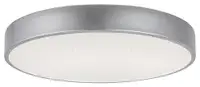 RABALUX Octav2, unutrašnja plafonjera, srebrna metal lamp sa belim plasticnim abažurom, 24W, sa abažurom: 1200lm, bez abažura: 2400lm, 4000K, D40cm, H5cm, zvezdani efekat, IP20, staklo
