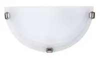 RABALUX Alabastro zidna lampa E27 60W belo/hrom