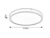 RABALUX Alenzo, LED plafonjera sa daljinskim, dimabilna, 24W, 3000-6000K, 35.5cm, IP44, bela