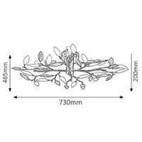 RABALUX Lilian plafonska lampa E14 4x40W staro zlato