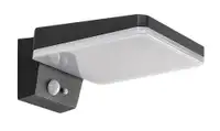 RABALUX Lasset, solarna zidna, aluminium crna, LED 4,4W, 200lm (bez dif. 600lm), 4000K