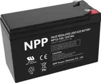 NPP NP12V-7Ah, AGM BATTERY, 151x65x94x100, 1,97KG, BLACK