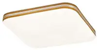 RABALUX Oscar2, LED 18W, 1350lm, 4000K, precnik 34cm, bela, braon prsten