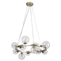 RABALUX Aslov, luster zlatni sa staklenim kuglama, 11xG9, precnik 50cm, visina 120cm